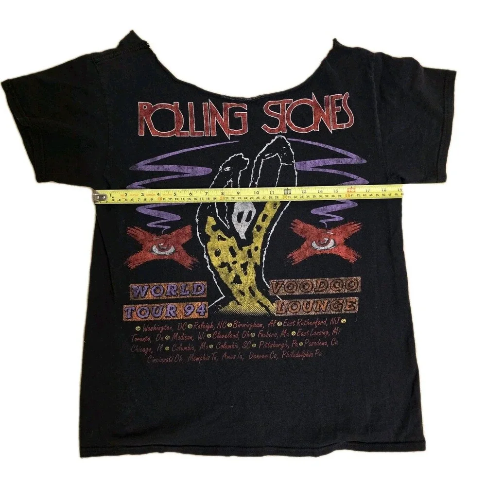 The Rolling Stones T-Shirt Men's Large Custom Black Voodoo Lounge Graphic Print - Picture 4 of 6